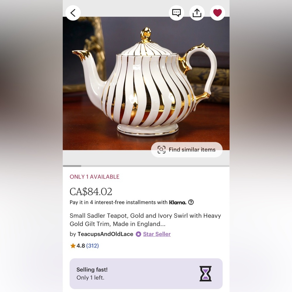 Vintage Tea Pot - Picture 5 of 5